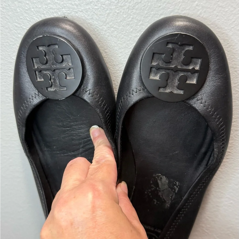 Tory Burch‎ Women's Black Reva Travel Ballet Size 7.5